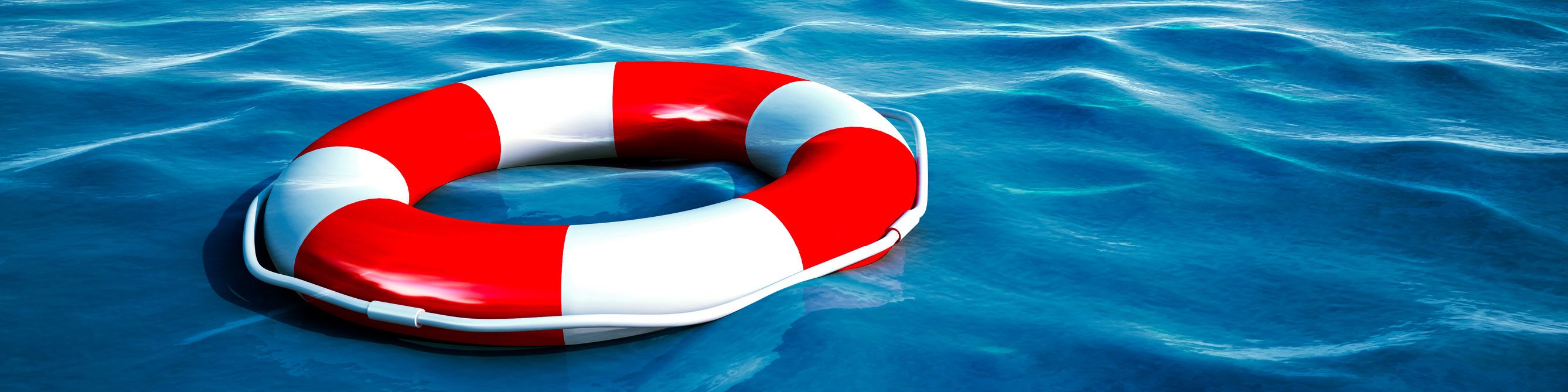 Rettungsreifen auf dem Wasser 